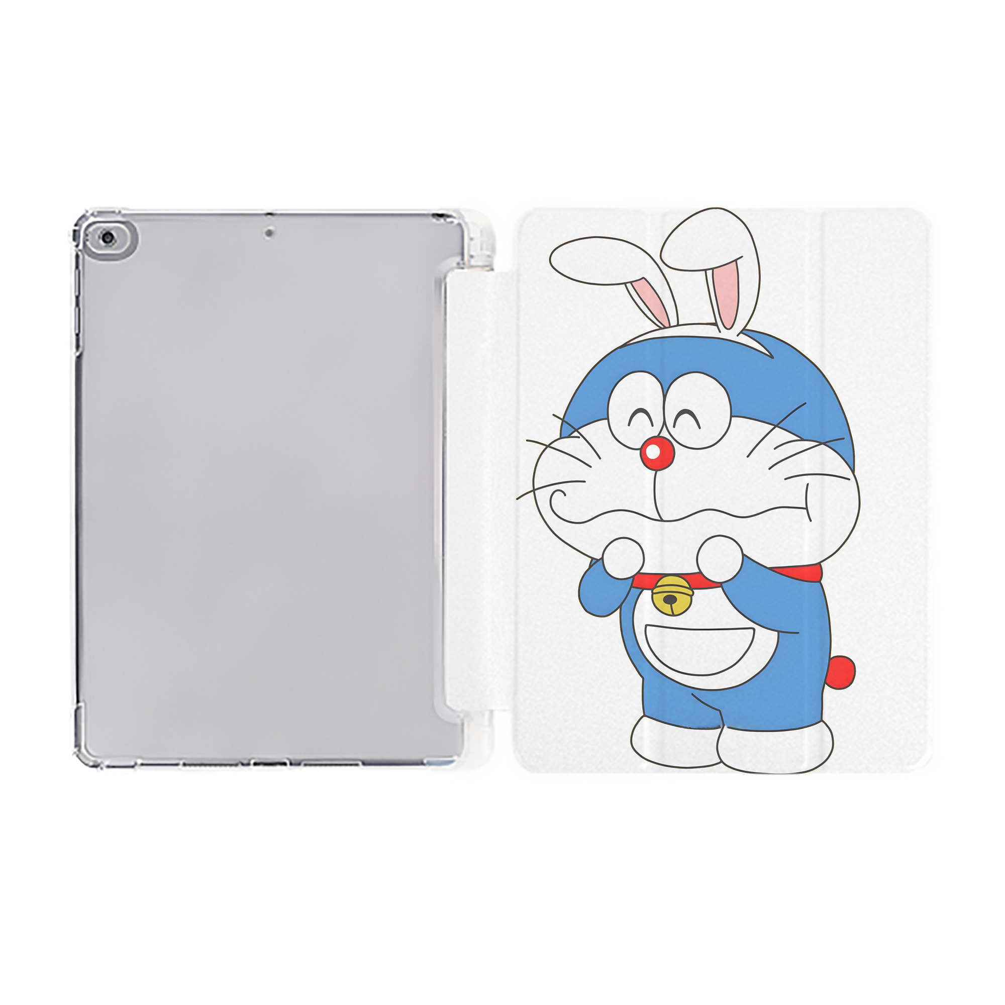 （画像用） ドラえもん Doraemon IPad ケース ペン収納付き 三つ折りスタンド PUレザー×シリコン 対応機種9.5/10.5/10.9インチ